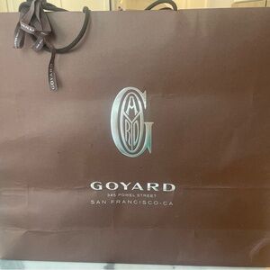 Goyard Dark XL Brown Shopping Bag with Silver Logo (San Francisco Address)